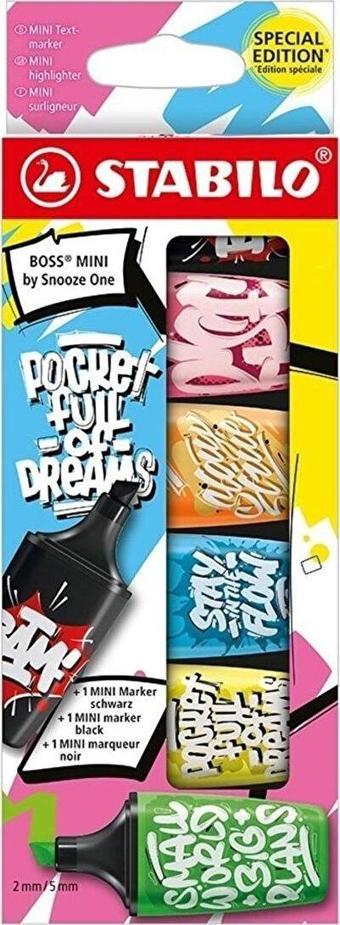 Stabilo Fosforlu Kalem (İşaret Kalemi) Boss Mini Boy Snooze One 6 Renk Set Eo07/06-30