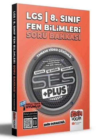 8. Sınıf LGS Fen Bilimleri Ses Plus Soru Bankası Video Çözümlü Benim Hocam Yayınları - Benim Hocam Yayınları