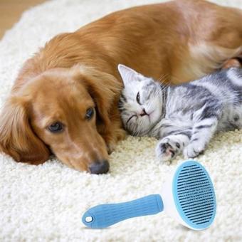 Büro Ev Evcil Hayvanı için Kedi Köpek Tüy Toplar Temizlik Mavi Saplı Tarak