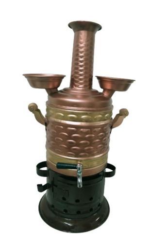 Kıvraklar Bakır Semaver Sobalı 5 Litre Çorum Semaveri