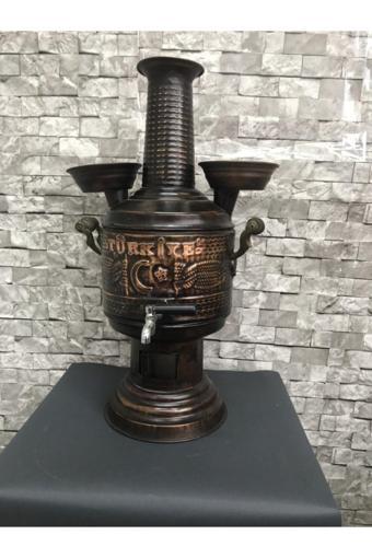 Hk Tedarik Bakır Semaver 5 Litre % 100 Bakır Semaver Özel Türkiye Işlemeli