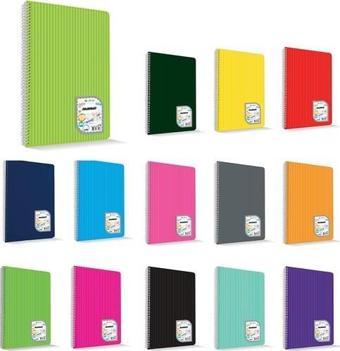 Uninote Colormaxi A4 Spiralli Defter Plastik Kapak 120 Yaprak Çizgili 120/1 (6 Lı Paket)