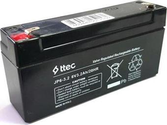 Ttec Plus 6V 3.2Ah Bakımsız Kuru Akü