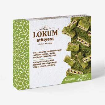 Sultan Pastası (Antep Fıstıklı, Kakaolu Fındık Krema Dolgulu Lokum) 150g