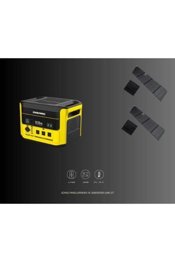 Mil Enerji Hızlı Şarj Mobinerji 1500W Taşınabilir Güç Kaynağı Ve 400W Katlanabilir Güneş Paneli