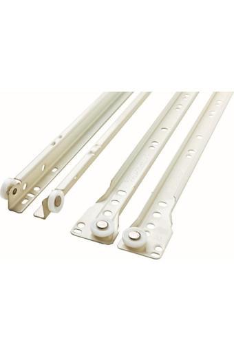 Yeniler Klasik Kızaklı Dolap Çekmece Rayı Beyaz 50 Cm (Vida Dahil Değil) - Çekmece Rayları - Tek Ebat