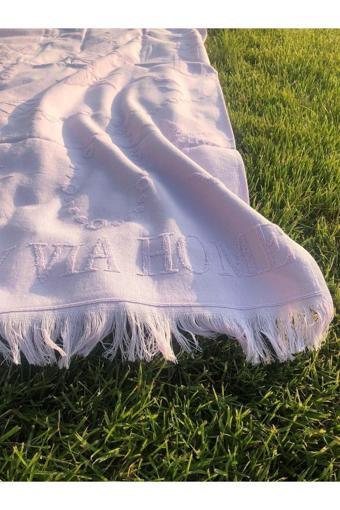 Romans Plaj Havlusu Jakarlı 70X140 Cm Lila