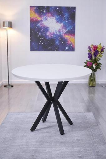Göksu Yuvarlak Lak Panel Mutfak Masası 100cm