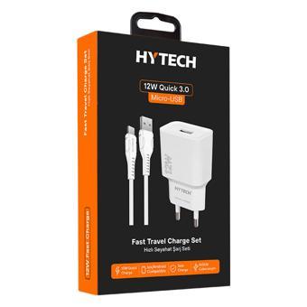 Hy-Xt50M 12W 5V 2.4A Micro Usb Kablolu Beyaz Kablo + Ev Şarj Adaptör