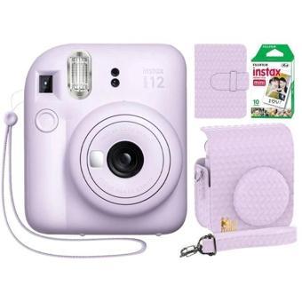 Fujifilm Instax Mini 12 Anlık Fotoğraf Makinesi/Minimate Özel Kılıf/10 Sayfa - Mor Lilac Purple