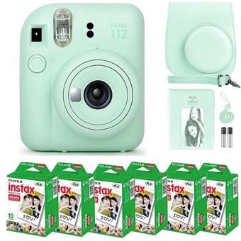 Fujifilm Instax Mini 12 Kamera/Mini Film (60 Sayfa)/Aksesuarlar - Yeşil Mint Green