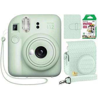 Fujifilm Instax Mini 12 Anlık Fotoğraf Makinesi/Minimate Özel Kılıf/10 Sayfa - Yeşil Mint Green
