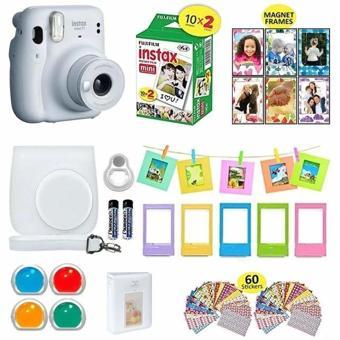 Fujifilm Instax Mini 11 Anlık Kamera Taşıma Çantası/Değer Paketi (20 Sayfa) - Beyaz Ice White Standa