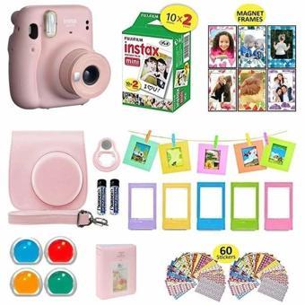 Fujifilm Instax Mini 11 Anlık Kamera Taşıma Çantası/Değer Paketi (20 Sayfa) - Pembe