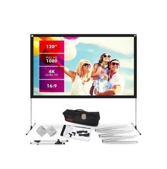 Pyle Outdoor 120'' Taşınabilir Projektör Perdesi Beyaz