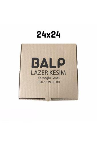 Balp 24X24X3.5 Cm Ebatında 50 Adet Üretim Fazlası Yazılı Karton Kutu