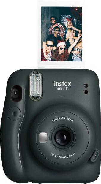 Fujifilm Instax Mini 11 Instant Fotoğraf Makinesi - Siyah Charcoal Grey Camera Only