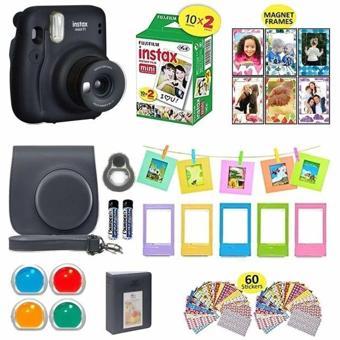 Fujifilm Instax Mini 11 Anlık Kamera Taşıma Çantası/Değer Paketi (20 Sayfa) - Gri Charcoal Gray Stan