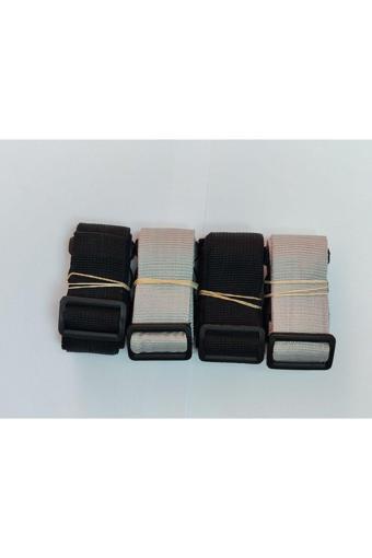 Balp 2 Adet Siyah 2 Adet Gri Valiz Kemeri 4 Cm Toplam 4 Adet
