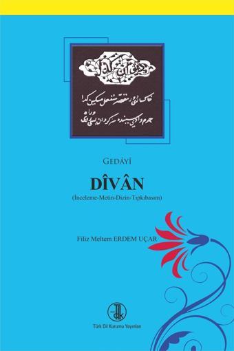 Türk Dil Kurumu Yayınları Gedayi Divan - Türk Dil Kurumu Yayınları