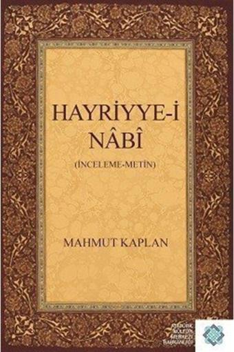 Atatürk Kültür Merkezi Yayınları Hayriyye-İ Nabi - Atatürk Kültür Merkezi Yayınları