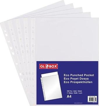 Globox A4 Eco Şeffaf Poşet Dosya (100 Lü Paket) 6681