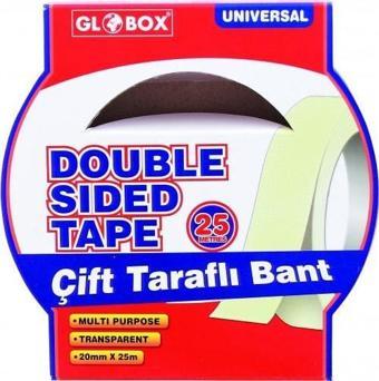 Globox Çift Taraflı Bant 20Mm X 25Mm (6 Lı Paket) 1018