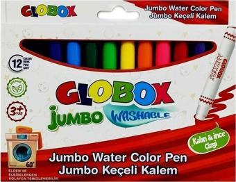 Globox Jumbo Yıkanabilir Keçeli Kalem 12 Renk 3379