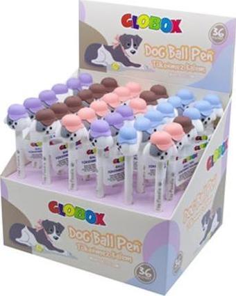 Globox Şapkalı Köpek Figürlü Tükenmez Kalem 0.7Mm Yazım Rengi Mavi 3503 (36 Lı Paket)