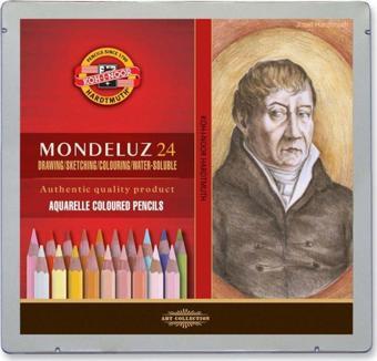 Koh-i Noor Mondeluz Sanatsal Aquarell Boya Kalemi 24 Renk Portre Tonları Metal Kutu 3724-024012PL