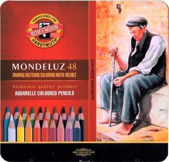 Koh-i Noor Mondeluz Sanatsal Suluboya Kalemi Metal Kutu 48 Renk Of Aquarell Coloured Pencils 3726 48