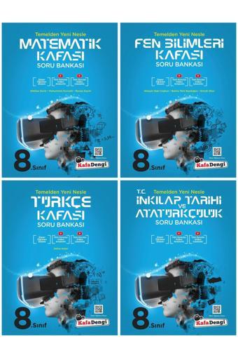 Kafa Dengi Yayınları Lgs 8. Sınıf Soru Bankası 4Lü Set (Mat-Fen-Türkçe-İnkılap) - Kafa Dengi