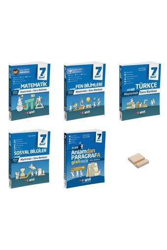 Gizli Yayınları 7. Sınıf Konu Anlatımlı Alıştırmalı Tüm Dersler Soru Bankası 5Li Set - Gizli Yayınları