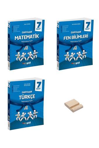Gizli Yayınları 7. Sınıf Gizli Kuşak Matematik Fen Bilimleri Ve Türkçe Değerlendirme Föyleri (Deneme) 3Lü Set - Gizli Yayınları
