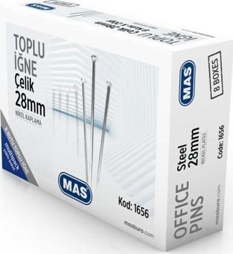 Mas Multipack Toplu İğne 20 Gr Nikelli 28 Mm (8 Kutu)