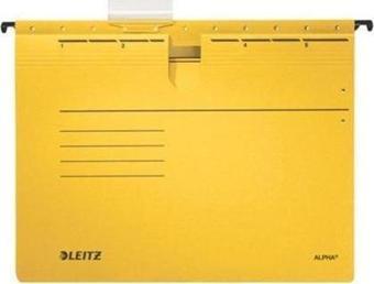 Leitz A4 Askılı Dosya Telli Alpha Karton Sarı 19840015 (25 Li Paket)