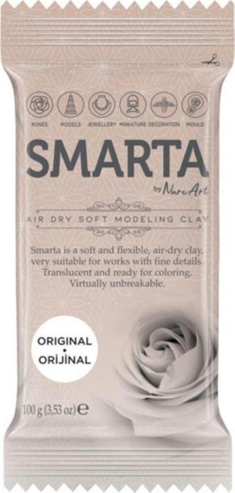 Smarta Akıllı Model Hamuru (Modelleme Hamuru) Sanat Kili Orijinal Beyaz 100 Gram (6 Lı Paket) 30000100
