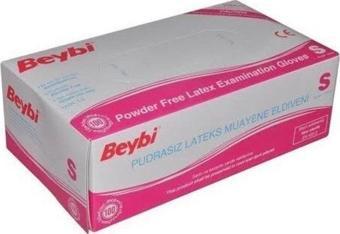 Beybi Lateks Pudrasız (S) Small Beden Muayene Eldiveni (100 Lü Paket)