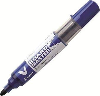 Pilot V Board Master Tahta Kalemi Beyaz Yuvarlak Uçlu Master Mavi WBMA-VBM-M-L-BG (10 Lu Paket)
