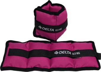 Delta 0,5 Kg x 2 Adet Toplam 1 Kg El Ayak Bilek Kas Güçlendirici Ağırlık Seti Kum Ağırlık Torbası