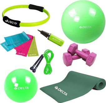 Delta 10 MM Minderli PYS Yeşil Full Pilates Seti ( 65 cm - 20 cm )