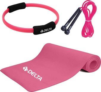 Delta 10 mm Pilates Minderi 35 cm Pilates Çemberi Atlama İpi Seti