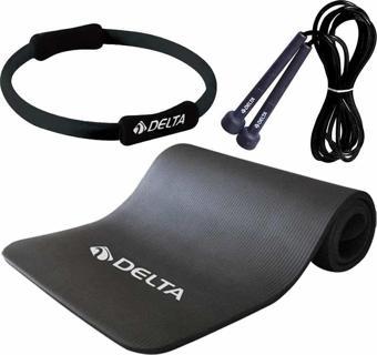 Delta 15 mm Pilates Minderi 35 cm Pilates Çemberi Atlama İpi Seti