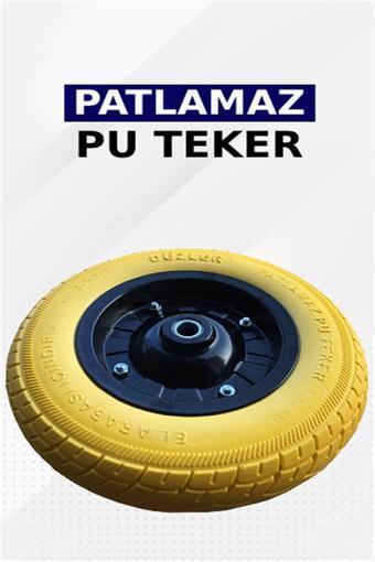 More Home Düzler Pu Esnek Patlamayan Tekerlek Sarı  3,50-7