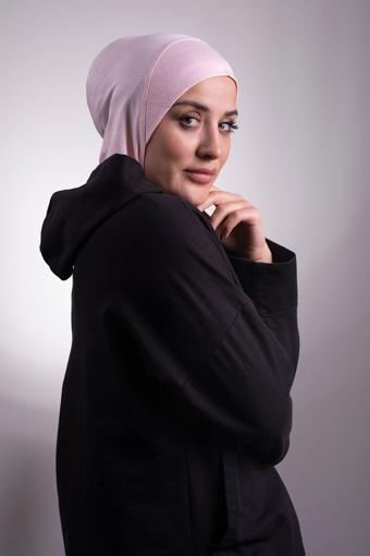 Hürrem Bone Pudra Pratik Hazır Geçmeli Bone Viskon Kumaş Hijab Spor 2106_06