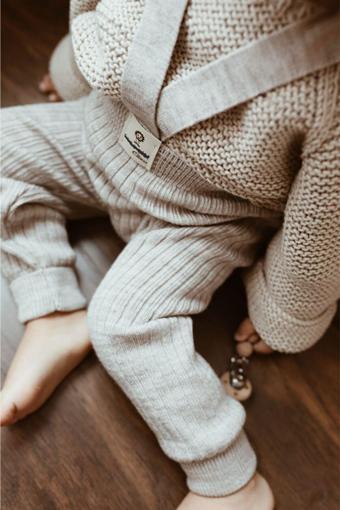 Minytrendy Unisex Bebek 4 Mevsim Ayarlanabilir Çapraz Askılı Esnek Triko Tayt 3 Ay 6 Yaş