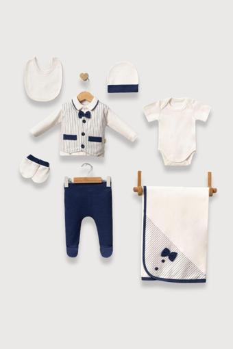 Minytrendy Erkek Bebek İsimli 7 Parça Yenidoğan Hastane Çıkışı Özel Gün Mevlüt Kıyafeti Babyshower Hediyelik