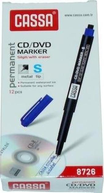 Cassa Cd Ve Dvd Kalemi Permanent Marker S Seri Kırmızı 8726 (12 Li Kutu)