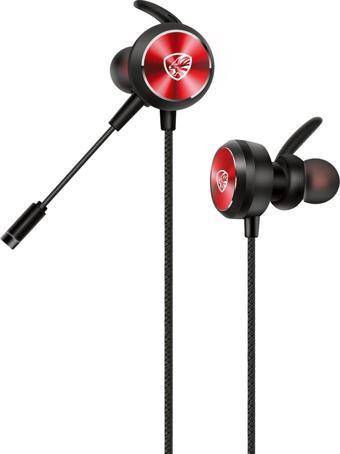 Hytech Hy-Gk3 3,5 Oyuncu Gamer Esnek Mikrofonlu Kırmızı Kulakiçi Kulaklık