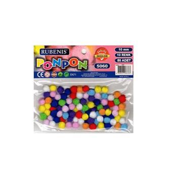 Rubenis Pon Pon 10 Mm 10 Renk Karışık 50 Li 5060